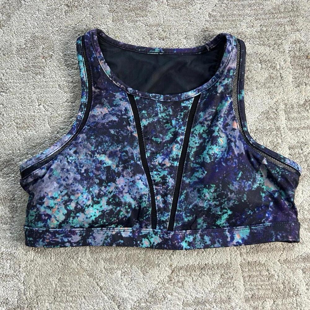 Fabletics Women’s Sports Bra Blue Purple Speckled Fits Like Medium Activewear